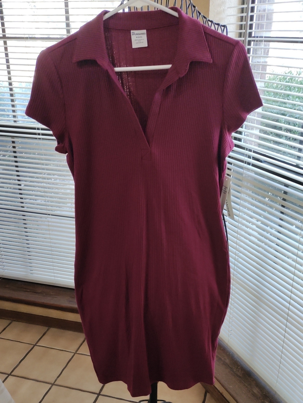 No Boundaries Textured Polo Dress -